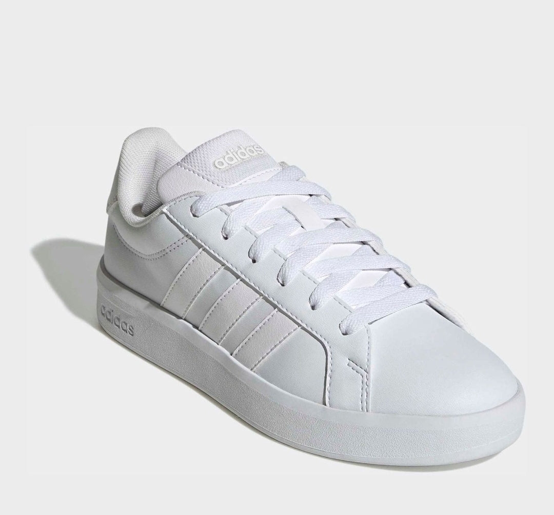adidas White Grand Court 3.0 Junior Trainers