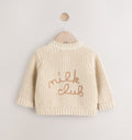 Neutral Milk Club Chunky Knitted Embroidered Baby Cardigan