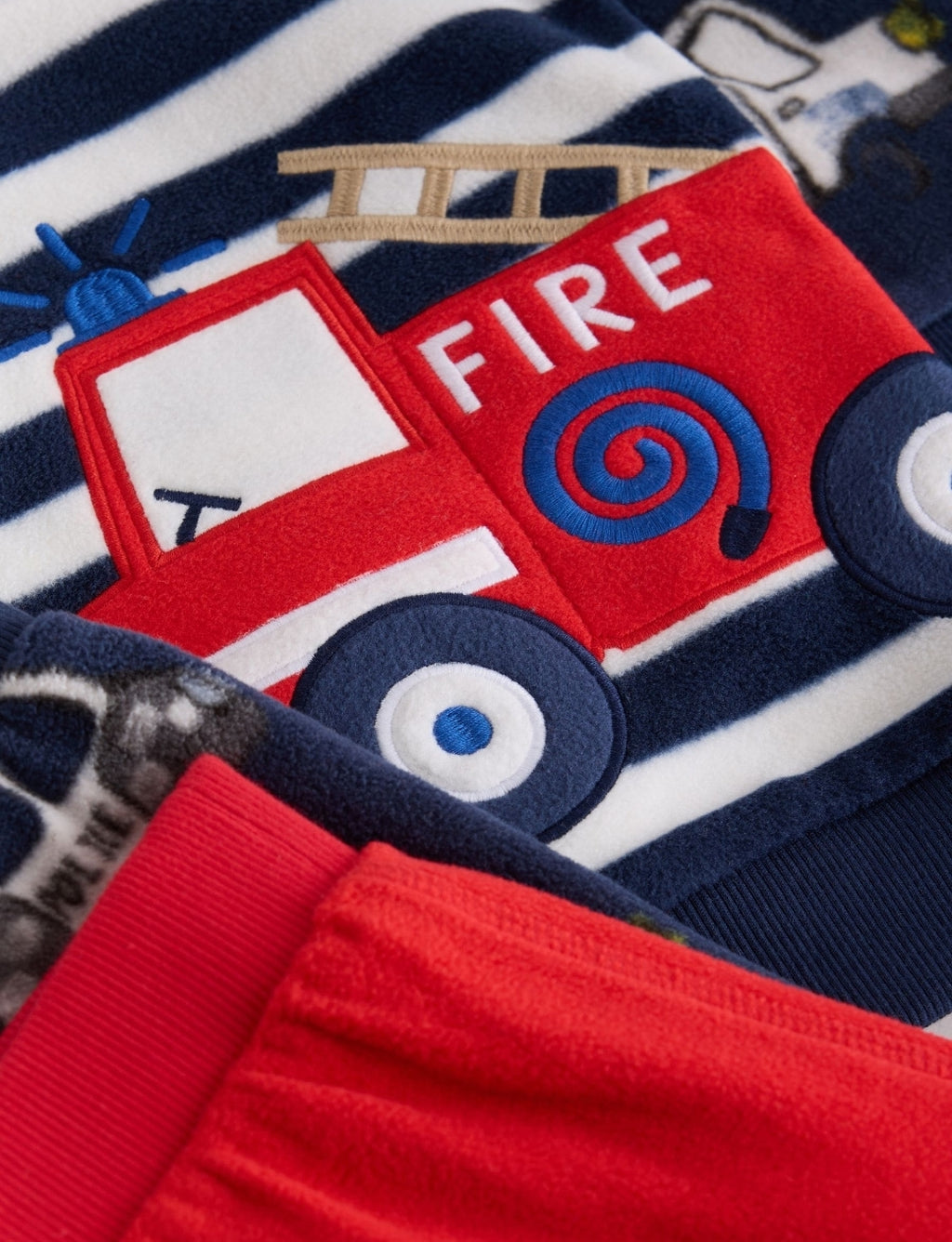 Navy Emergency Vehicles Cosy Fleece Pyjamas 2 Pack