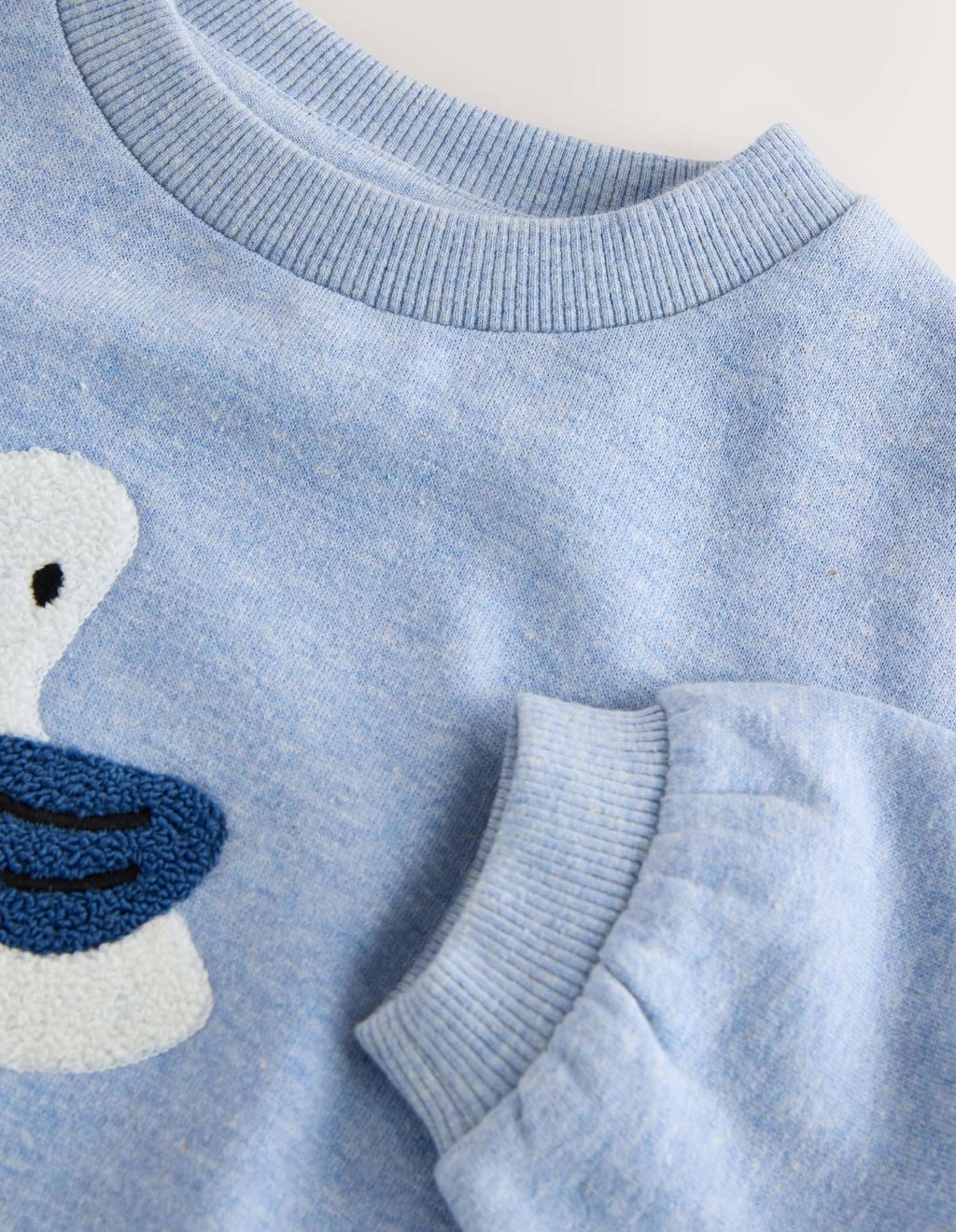 Light Blue Goose Printed Crew Neck Sweat Top