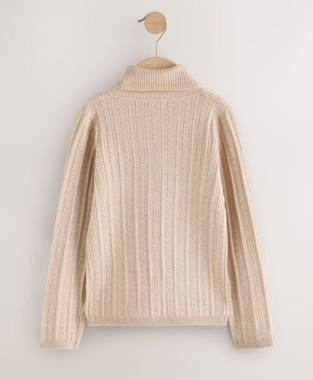 Oatmeal Roll Neck Jumper