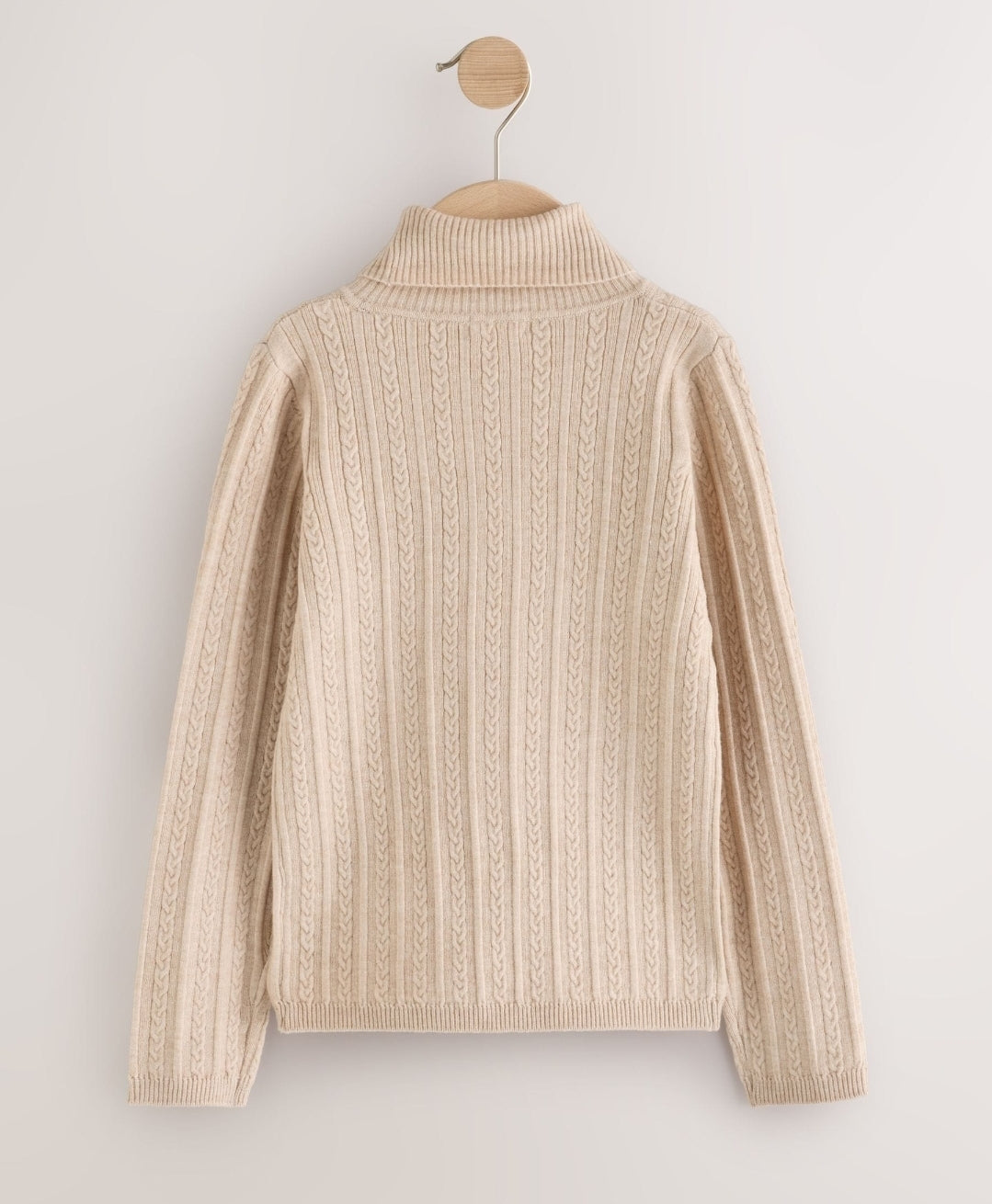 Oatmeal Roll Neck Jumper