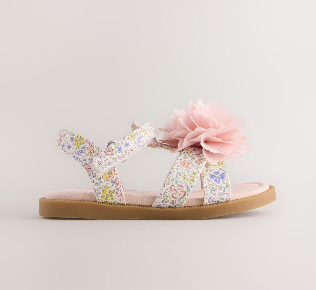 Pink Flower Corsage Sandals