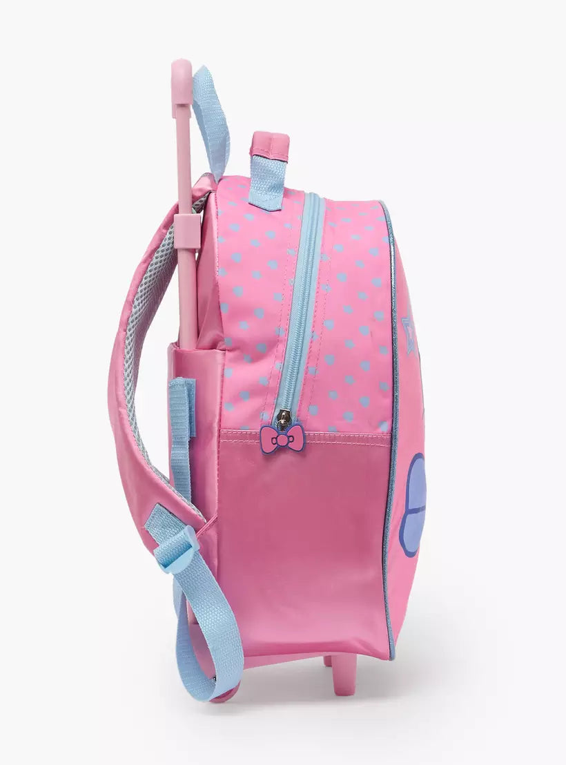 Sanrio Hello Kitty 3-Piece School Trolley Bag Set for Girls 3-5 Years with Lunch Bag - 14 inches