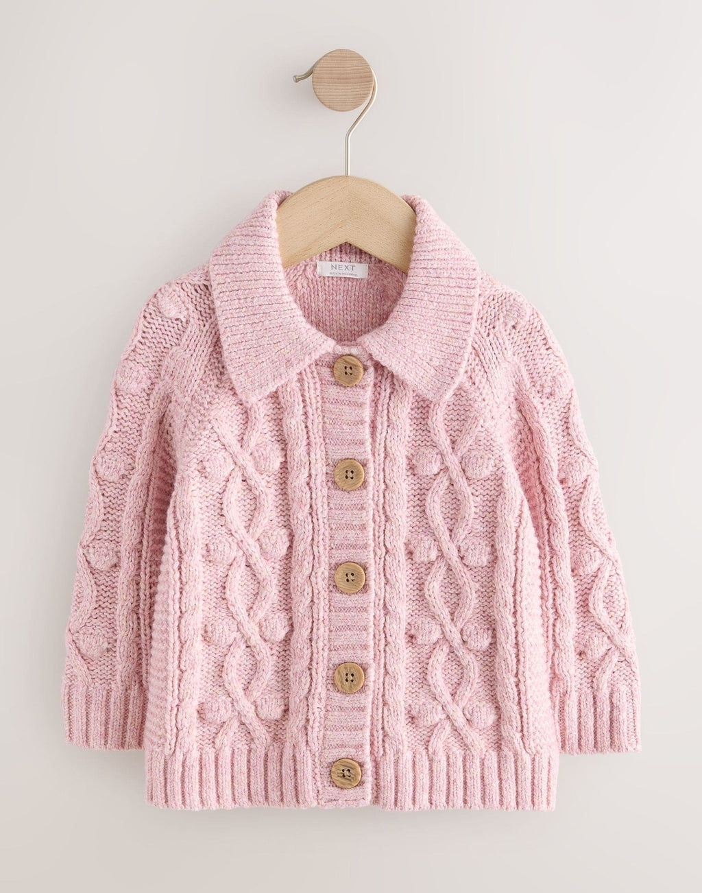 Pink Chunky Bobble Cardigan