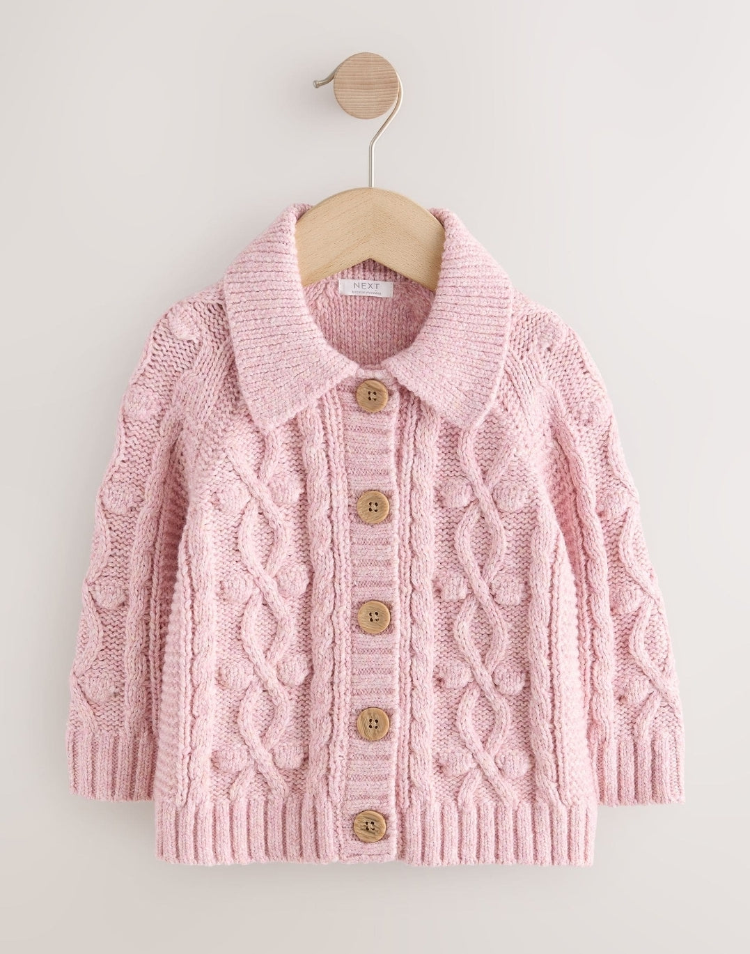 Pink Chunky Bobble Cardigan