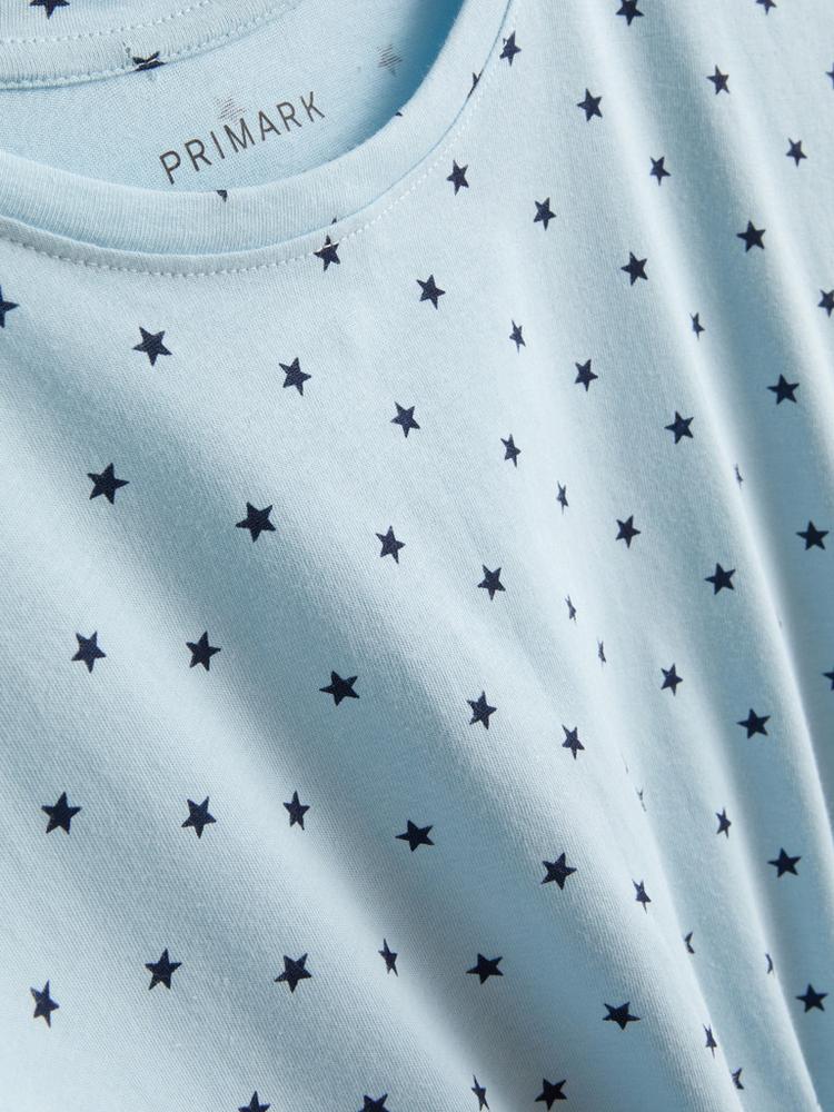 Primark Pure Cotton Star Print Long Sleeve Pyjamas