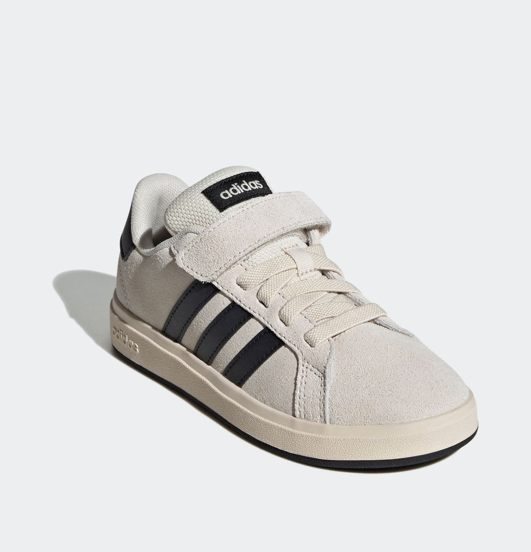 adidas Neutral Grand Court OOs Suede
Elastic Lace Kids Trainers