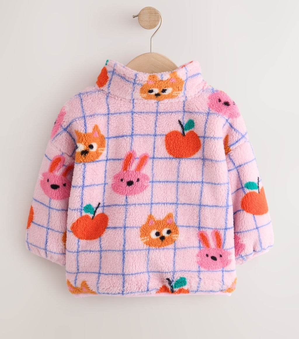 Lilac Purple Pets Half Zip Fleece