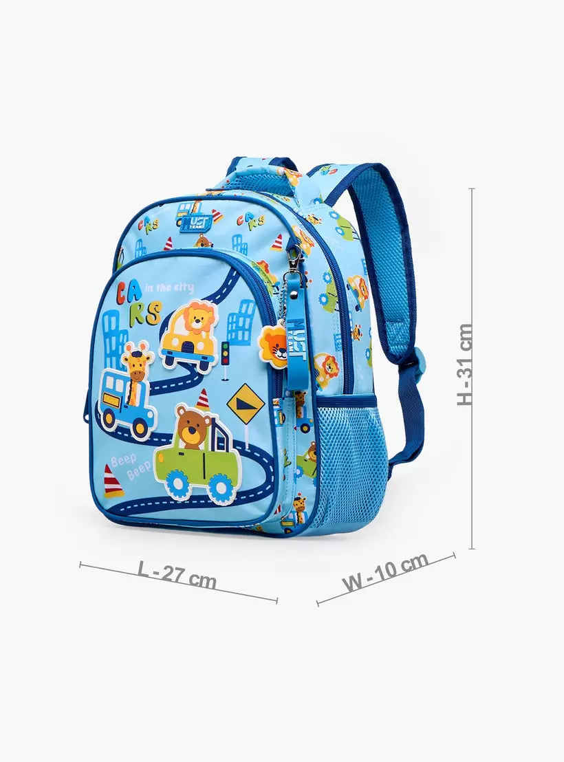MustTeam Printed Backpack for Boys 12 inches