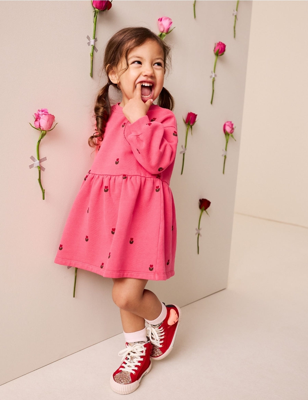 Pink Hearts Sweat Dress