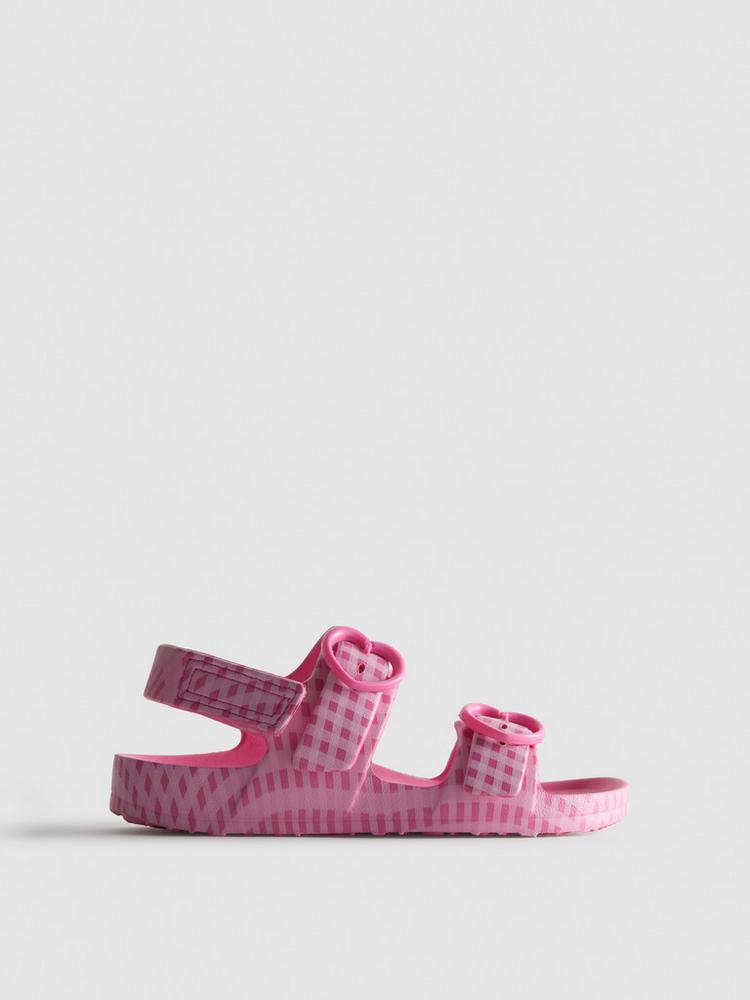Gingham Buckle Sandals
