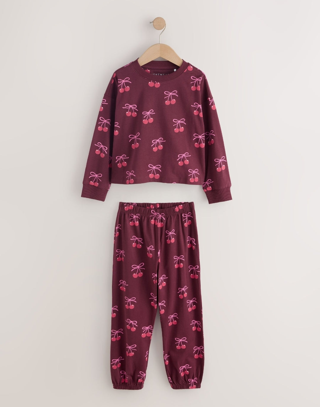 Pink/Brown Bow Jogger Pyjamas 3 Pack