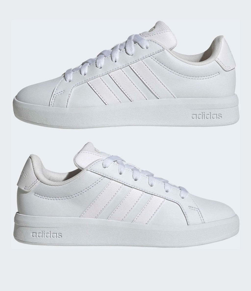 adidas White Grand Court 3.0 Junior Trainers