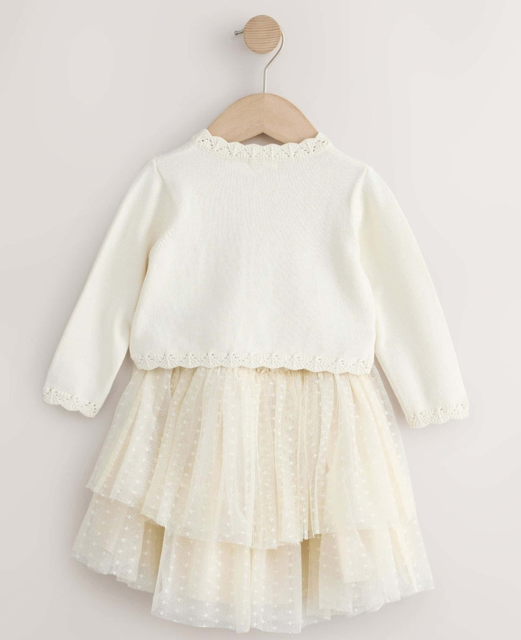 Ecru White Party OccasionSkirt Set