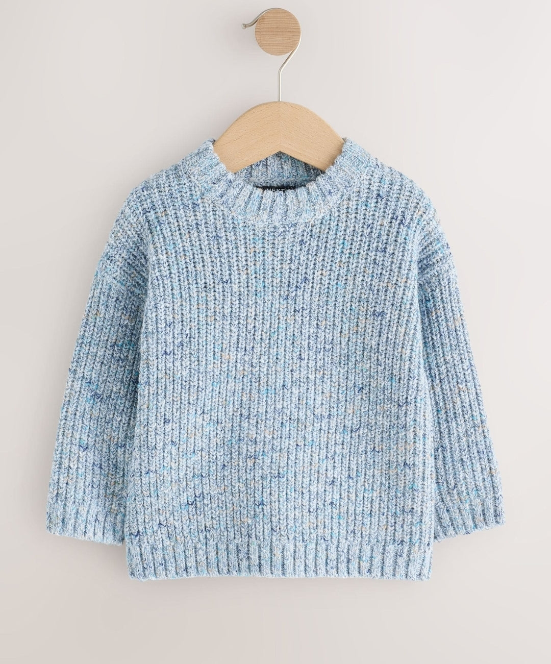 Blue Twist Knitted Crew Neck
Jumper