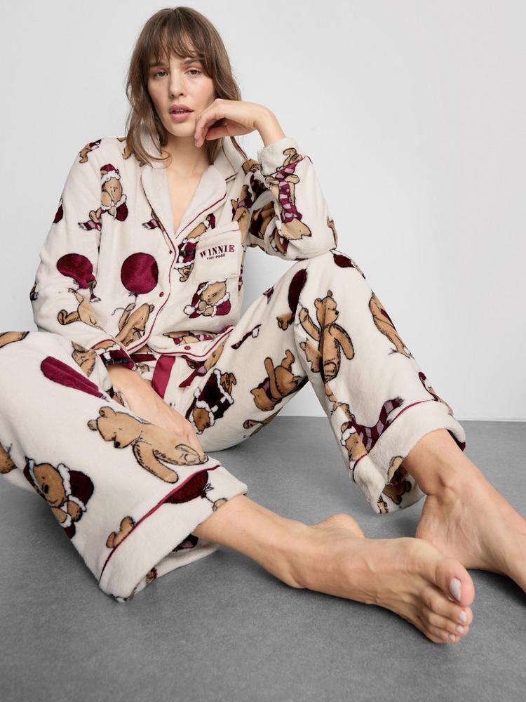 Primark Disney's Winnie the Pooh Fluffy Boyfriend Pyjama Shirt