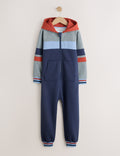 Blue/Grey Colourblock Fleece All-In- One