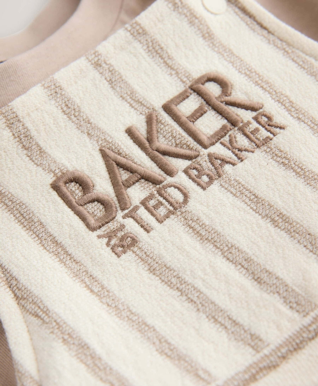 Baker by Ted Baker Stone Striped Dungaree and Short Sleeve T-Shir...
