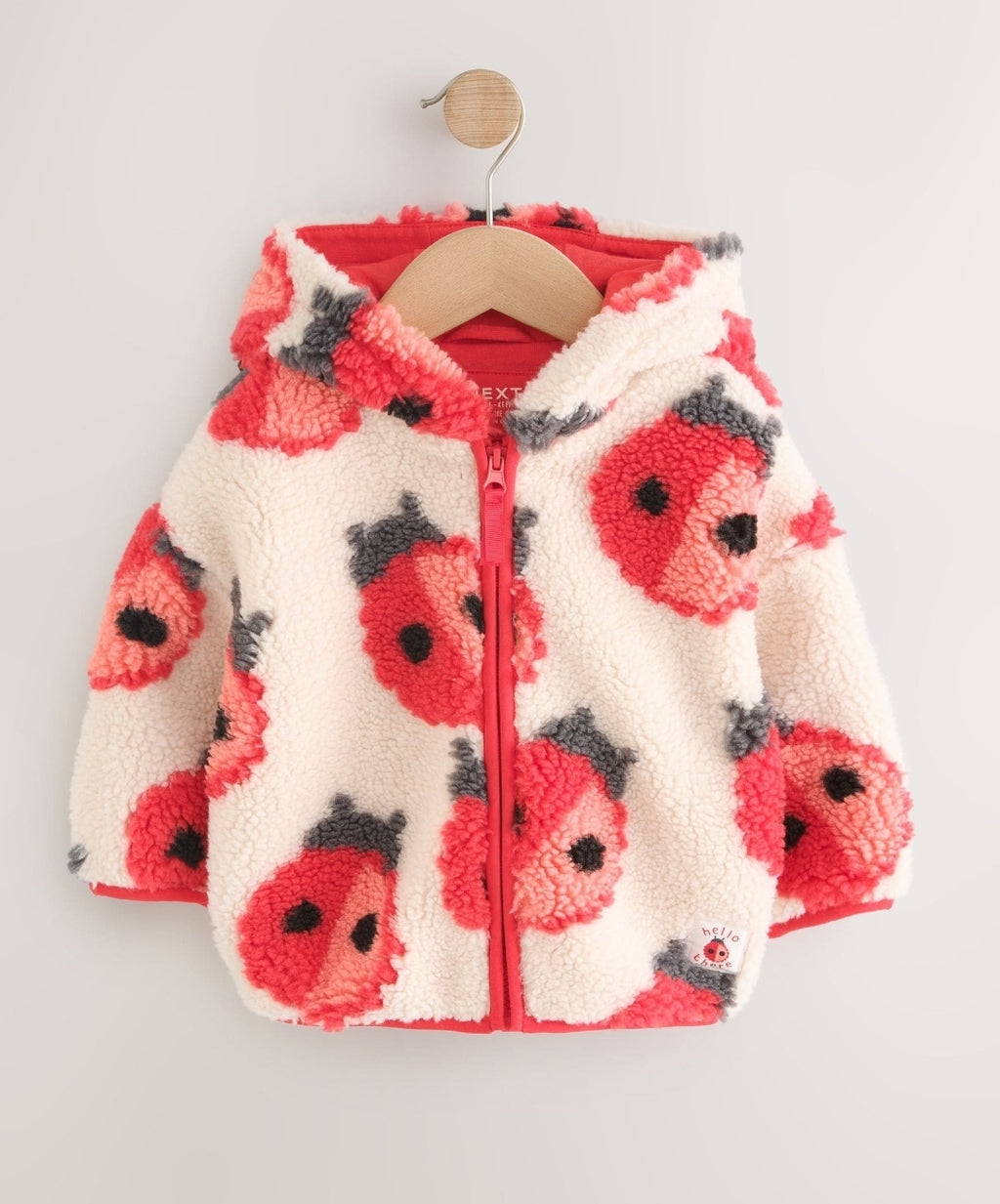 Cream Ladybird Hooded Zip UpFleece