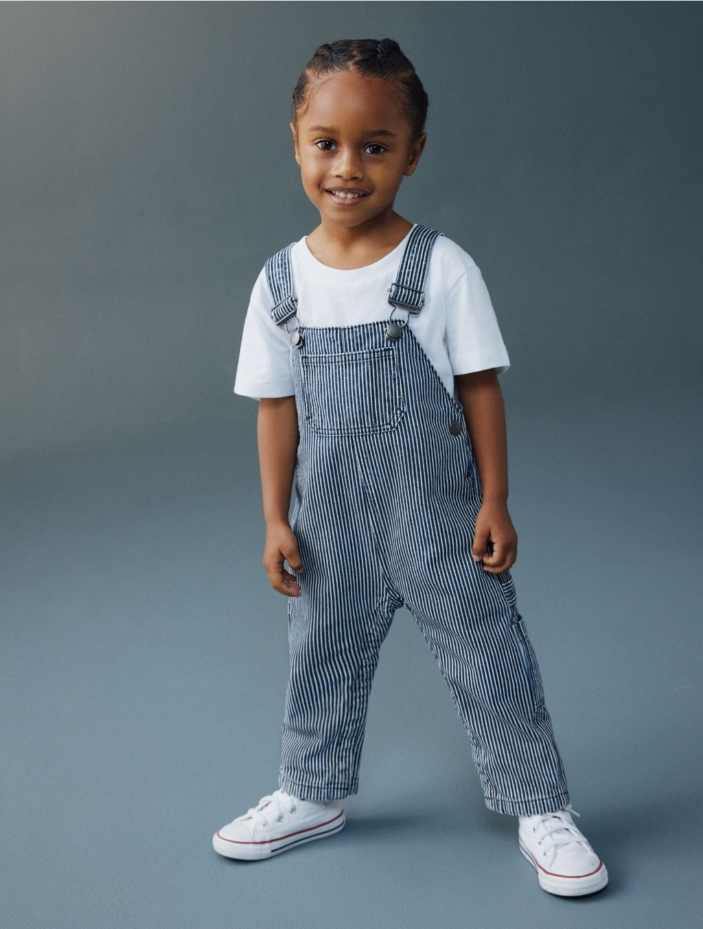 Ticking Stripe Dungarees