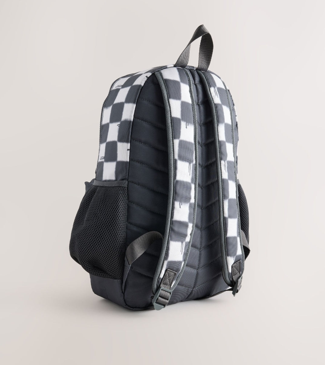 Monochrome Checkerboard Printed Backpack 16 inches