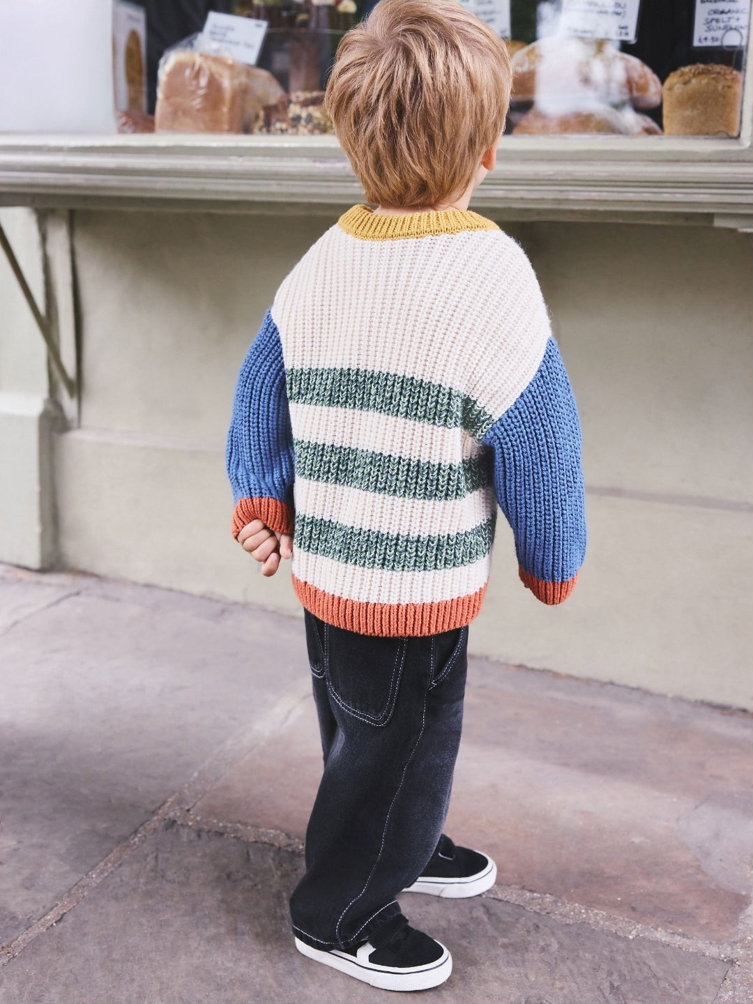 Multi Striped Multicolour Knitted
Crew Jumper