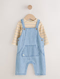 Blue Baby Denim Dungarees and Bodysuit Set