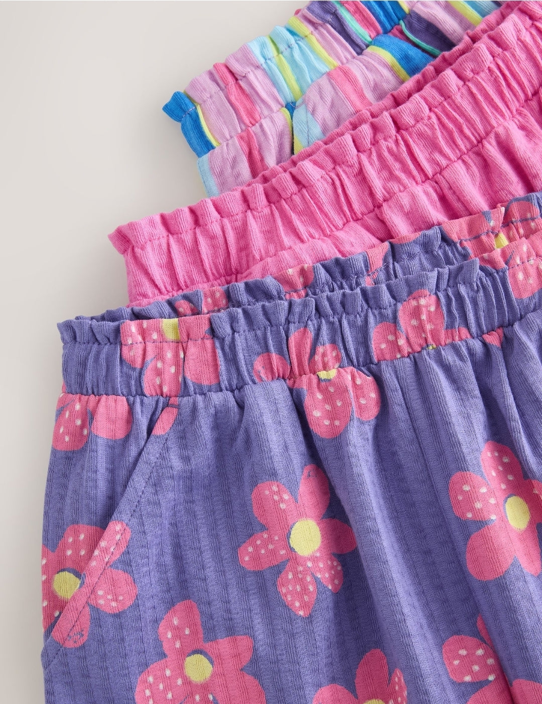 Pink/Stripe/Flower Textured
Shorts