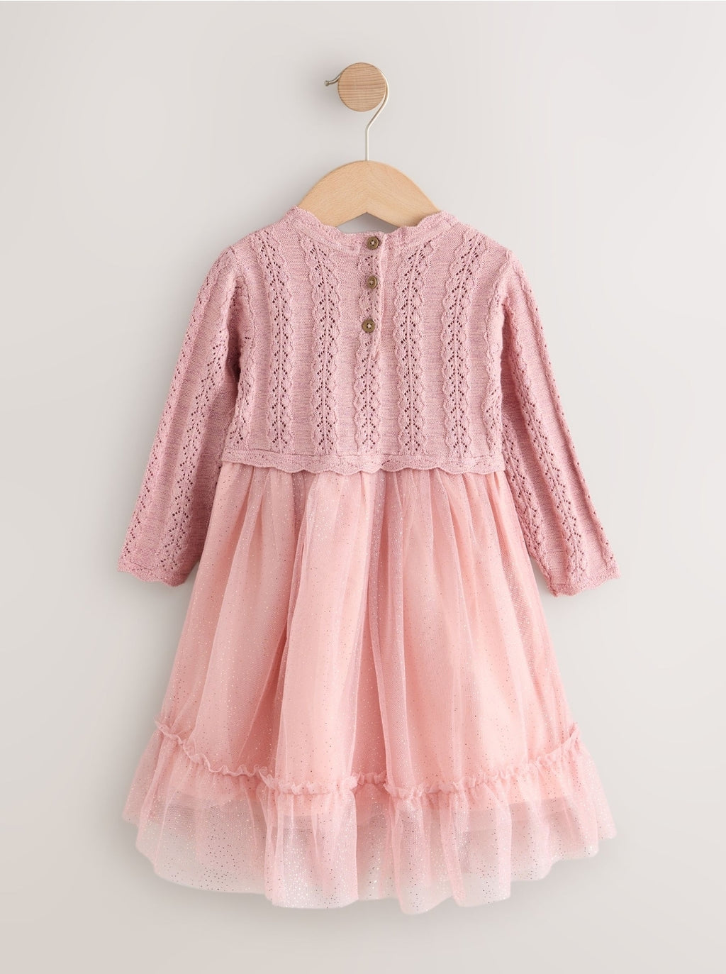 Pink Knitted Occasion Dress