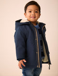 Navy Waterproof Borg Lined Parka