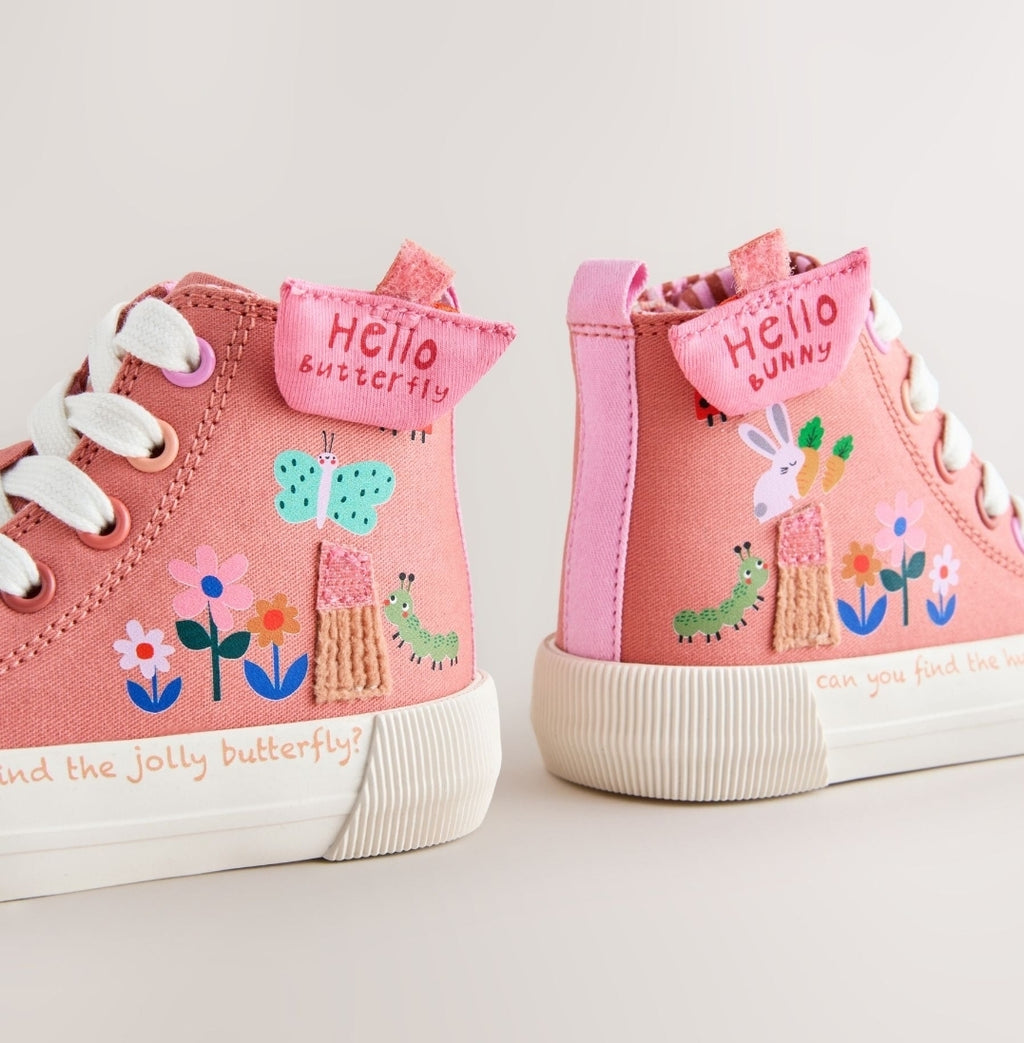 Coral Pink Interactive Standard Fit
(F) High Top Trainers