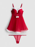 Primark Christmas Santa Babydoll and Thong Lingerie Set