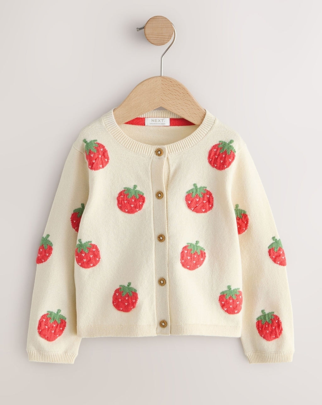 Ecru Strawberry Cardigan