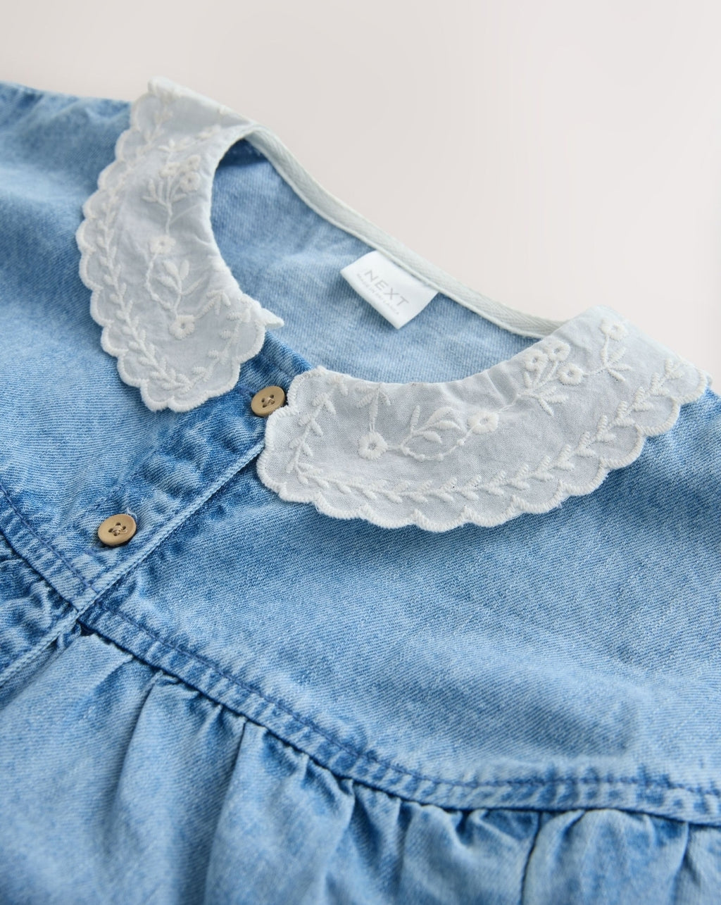 Denim Character Shirt Dress And Leggings Set