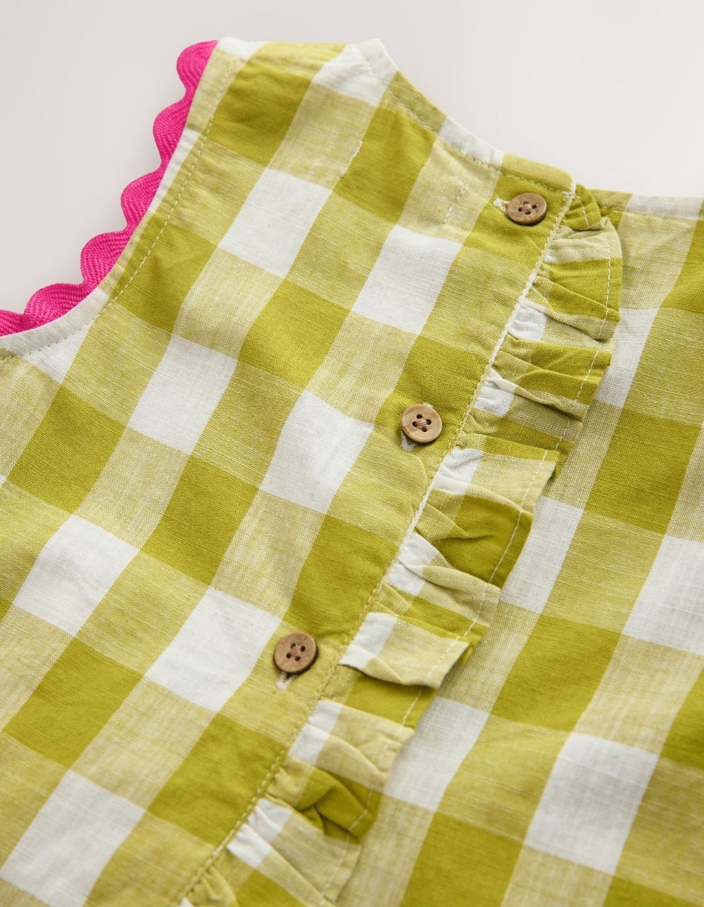 Olive Green Gingham Top& Cuffed
Trousers Set