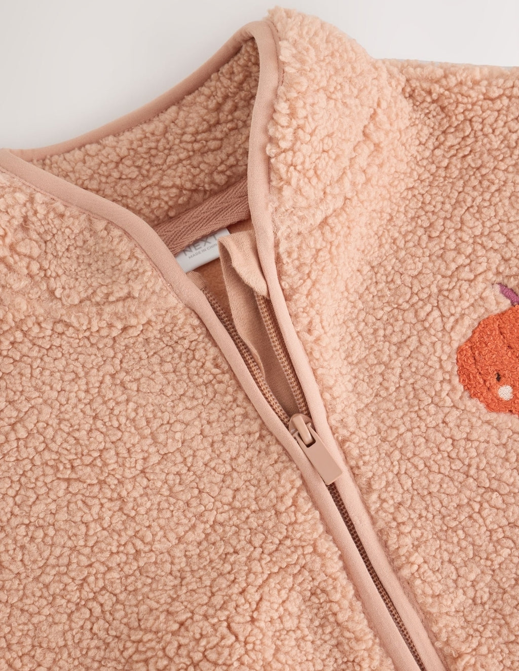 Orange Pumpkin Zip Up Fleece