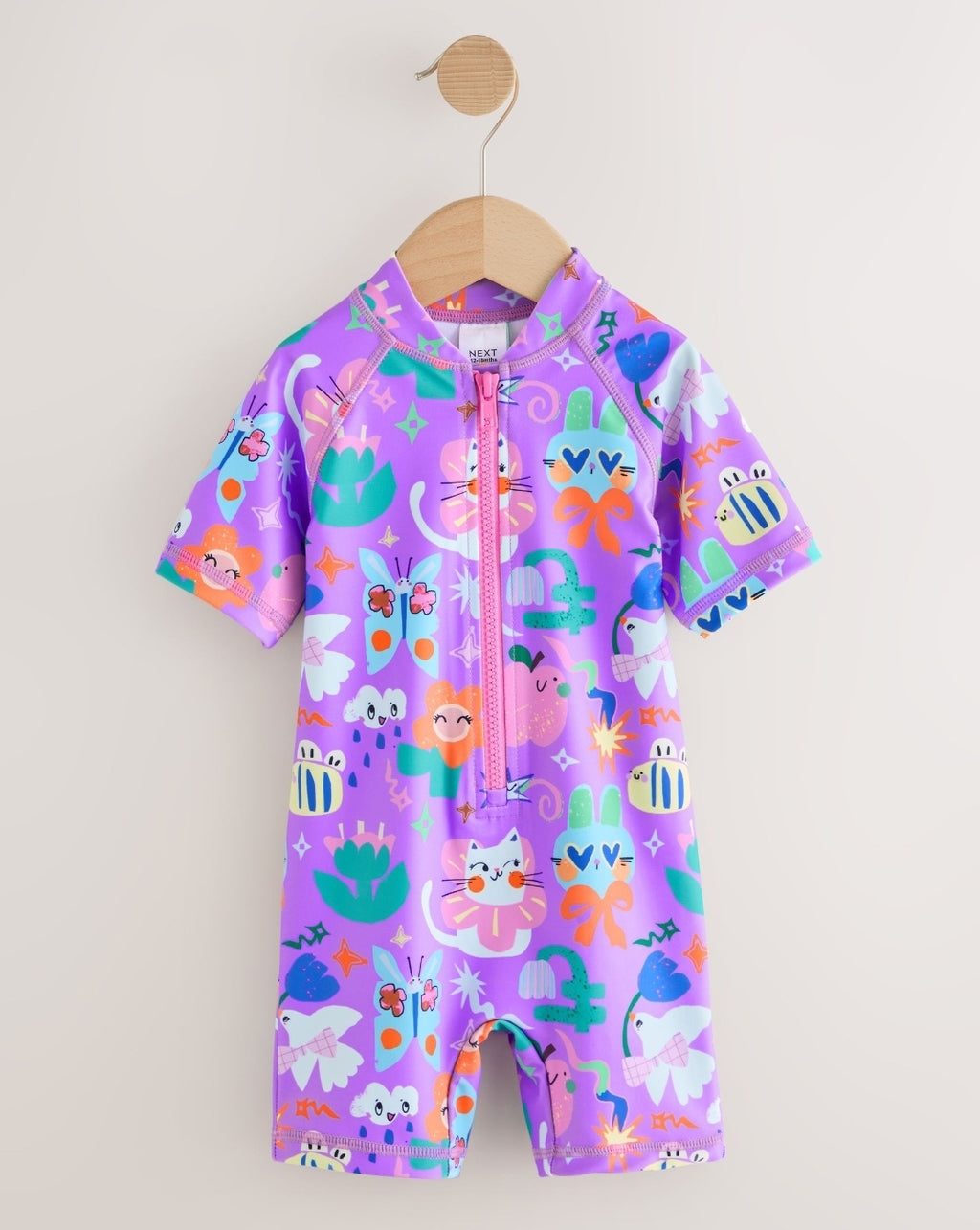 Purple Character Sunsafe Swimsuit
