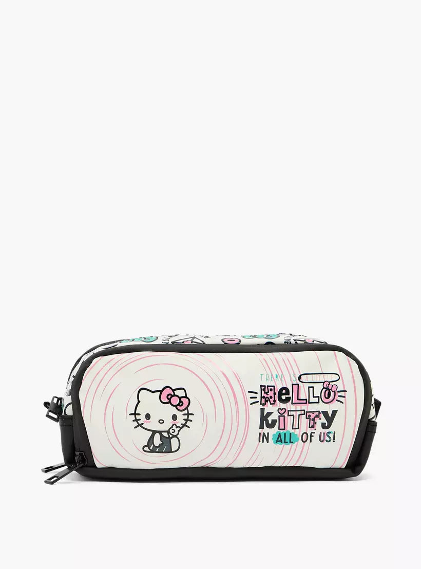 Sanrio Hello Kitty Print Pencil Pouch with 3 Compartments