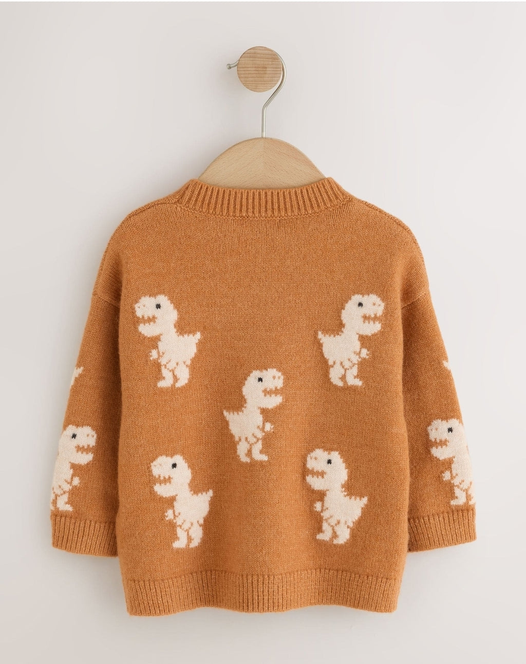 Tan Brown All Over Character
Knitted Crew Neck Jumper