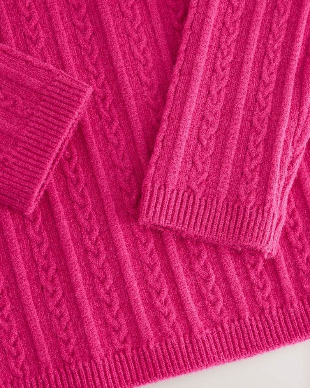 Bright Pink Roll Neck Jumper