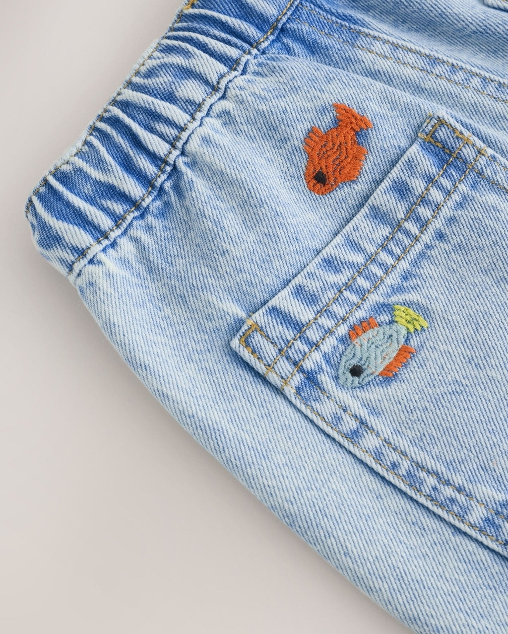Bleach Denim Boat Wide Fit Jeans