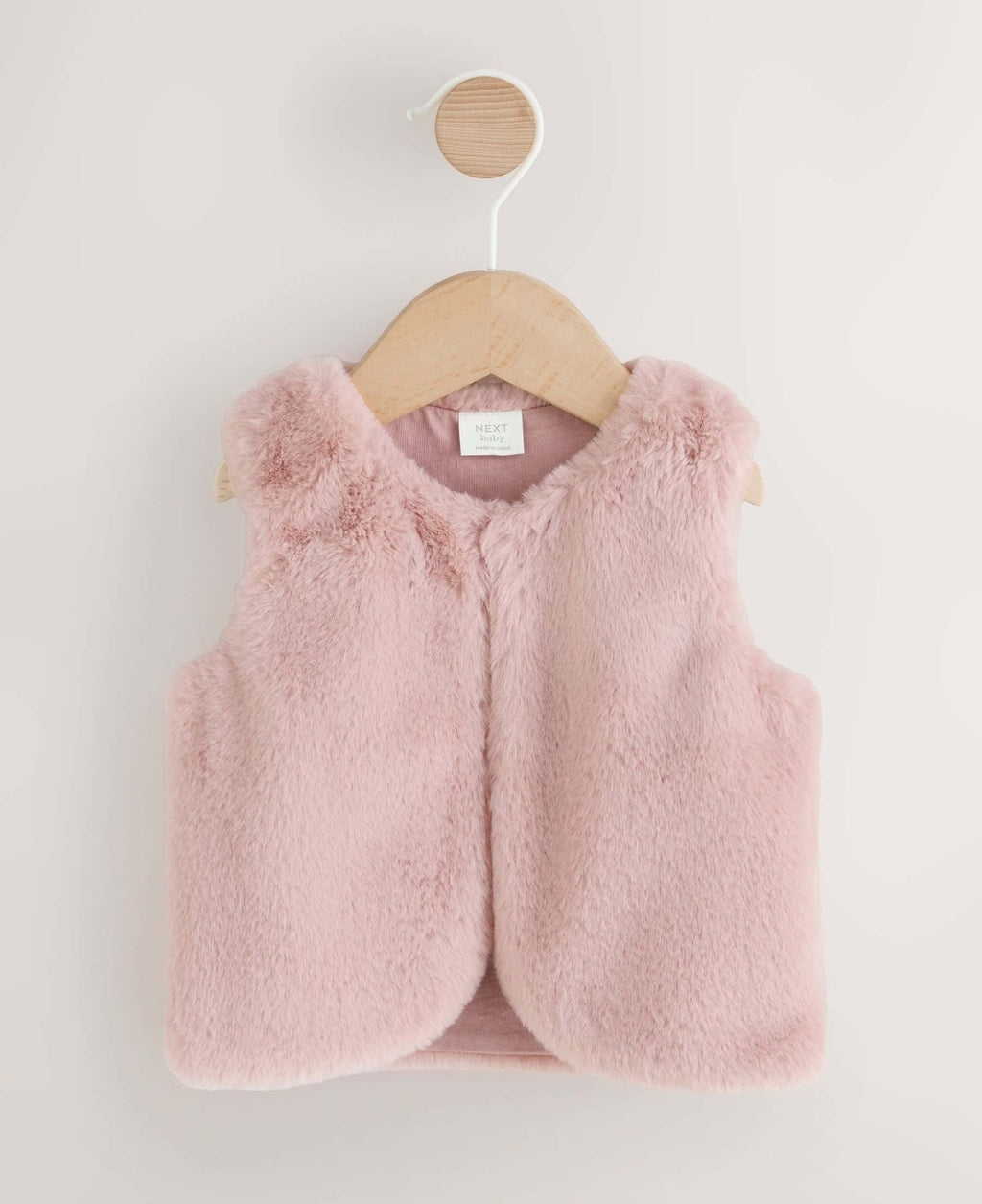 Pink Faux Fur Baby Gilet
