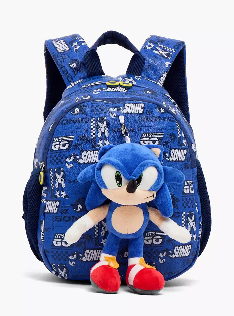 SEGA Sonic the Hedgehog Printed Backpack 14 inches