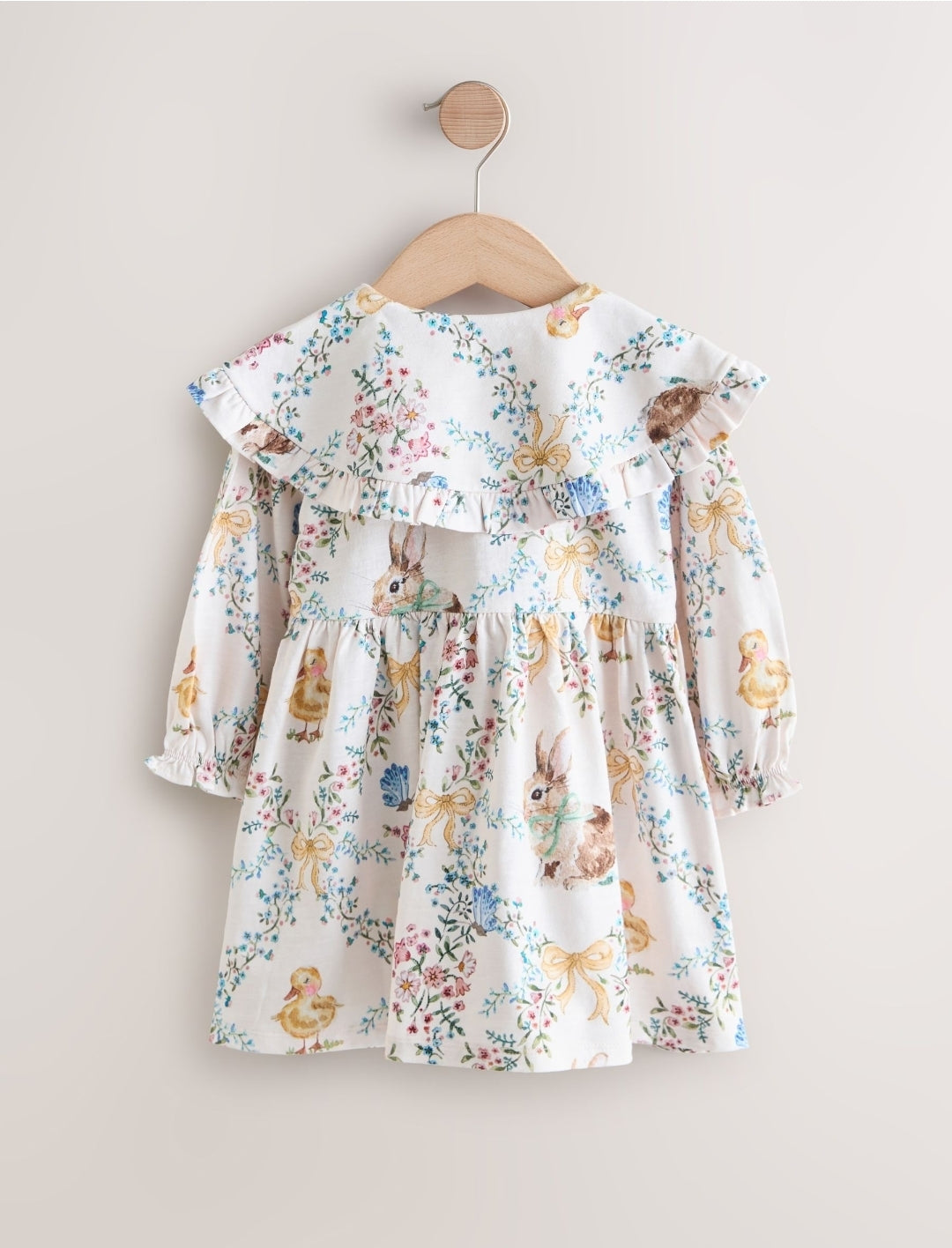 Cream Easter Collared Dress
