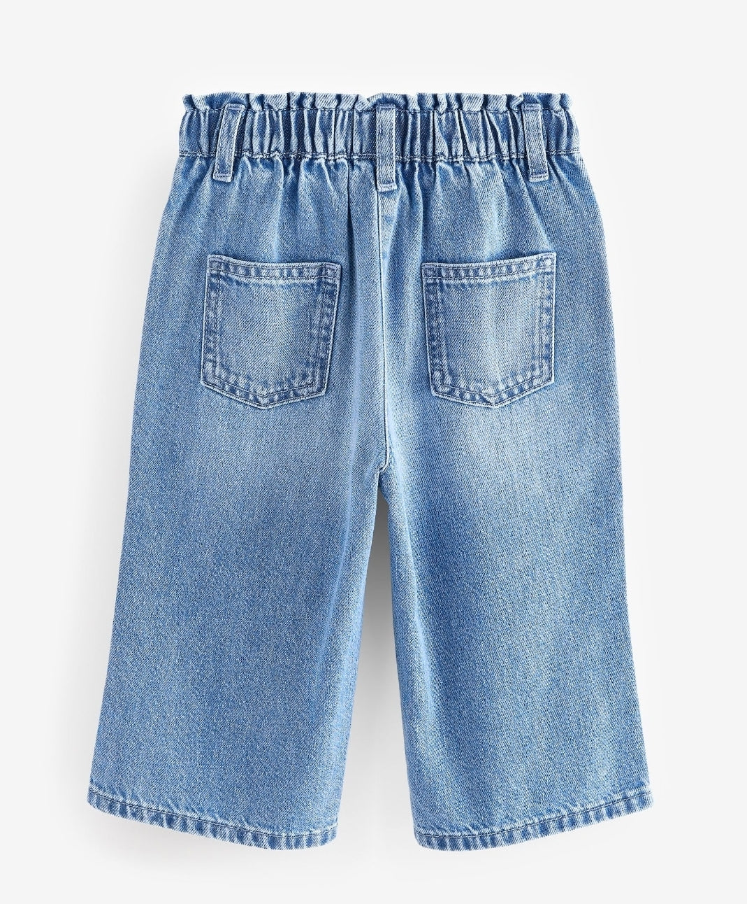 Blue Denim Wide Leg Jeans