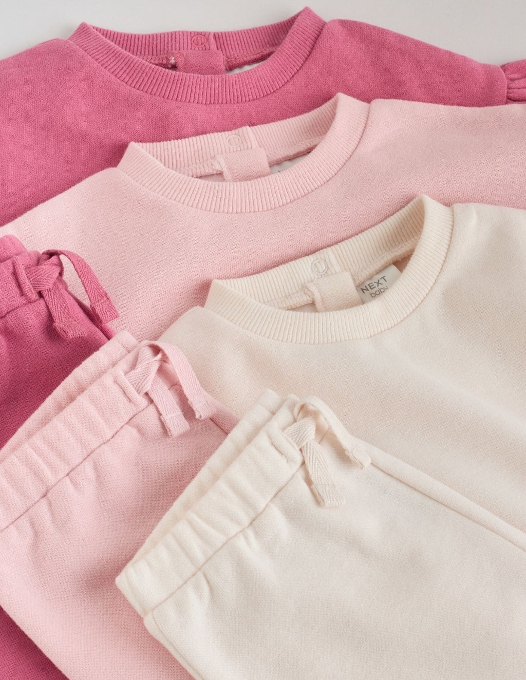 Pink Baby Sweat Top And Joggers6 Pack