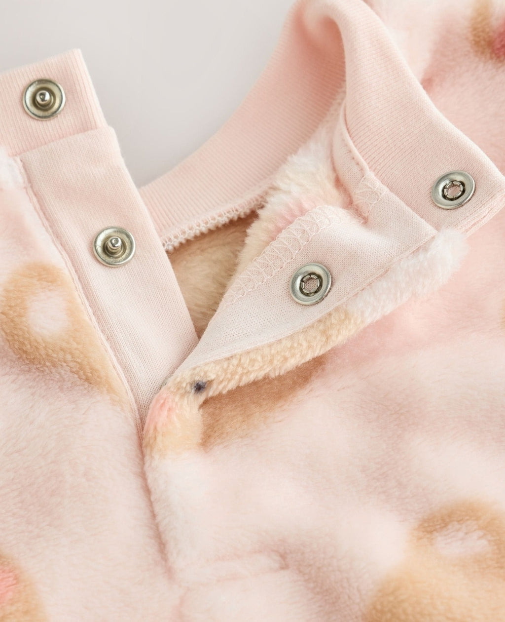 Pink Bear Baby Fleece Sweater and Leggings Set 2 Piece