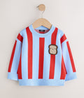 Red/Blue Toast Knitted Crew Neck Jumper