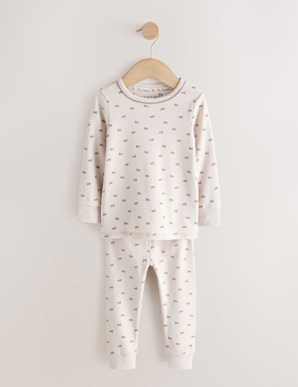 Neutral Bunny Print Snuggle Pyjamas 3 Pack